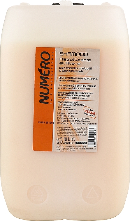 WYPRZEDAŻ Regenerujący szampon do włosów z owsem - Brelil Numero Brelil Numero Restructuring Shampoo with Oats * — Zdjęcie N5