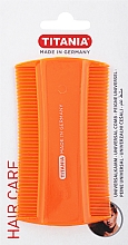Kup Dwustronny grzebień do włosów 10 cm, pomarańczowy - Titania Universal Comb