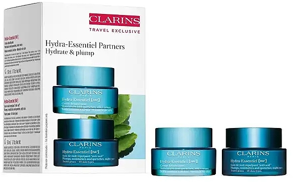 Zestaw - Clarins Hydra-Essentiel Partners (cr/2x50ml) — Zdjęcie N1