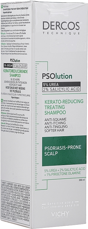 PRZECENA!  Keratolityczny szampon dla skóry głowy skłonnej do łuszczycy - Vichy Dercos PSOlution * — Zdjęcie N3