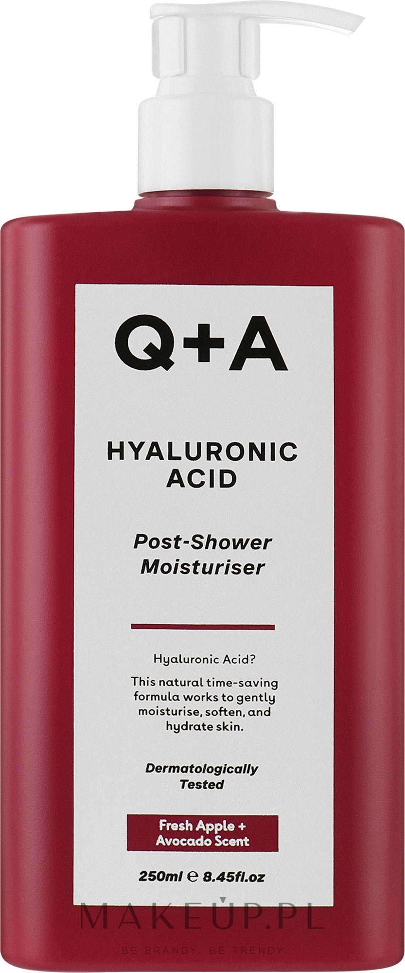 Krem nawilżający po prysznicu z kwasem hialuronowym - Q+A Hyaluronic Acid Post-Shower Moisturiser — Zdjęcie 250 ml