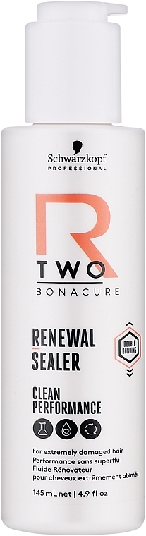 Błyskawicznie regenerujący i wzmacniający fluid bez spłukiwania do włosów zniszczonych - Schwarzkopf Professional Bonacure R-TWO Renewal Sealer — Zdjęcie N1