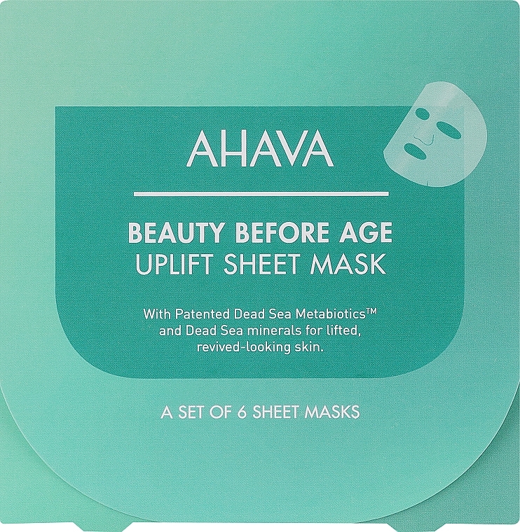 Liftingująco-regenerująca maska na tkaninie do twarzy - Ahava Uplifting & Firming Sheet Mask — Zdjęcie N1