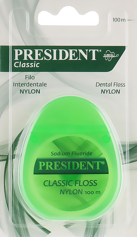 Miętowa nić dentystyczna - PresiDENT Classic Floss Nylon