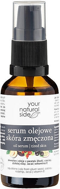 PRZECENA! Serum olejowe do skóry zmęczonej - Your Natural Side Oil Serum Tired Skin * — Zdjęcie N1