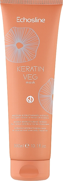 Maska do włosów zniszczonych - Echosline Keratin Veg Mask — Zdjęcie N1