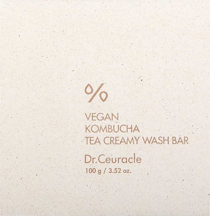 Kremowe mydło do twarzy i ciała ze sfermentowaną herbatą kombucha - Dr. Ceuracle Vegan Kombucha Tea Creamy Wash Bar  — Zdjęcie N1