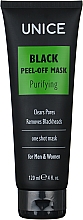 Czarna maseczka peel-off przeciw wągrom - Unice Black Peel-Off Mask — Zdjęcie N1