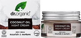 Intensywnie odżywczy krem do twarzy i ciała na noc Organiczny olej kokosowy - Dr Organic Virgin Coconut Oil Night Cream — Zdjęcie N2