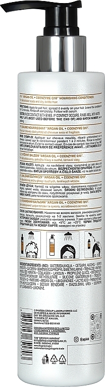 Odżywczy balsam do włosów - Pharma Group Laboratories Argan Oil + Coenzyme Q10 Conditioner — Zdjęcie N2