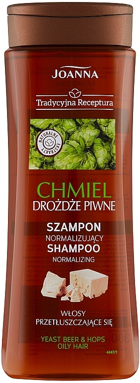 Normalizujący szampon do włosów przetłuszczających się Chmiel i drożdże piwne - Joanna Tradycyjna receptura — Zdjęcie N1