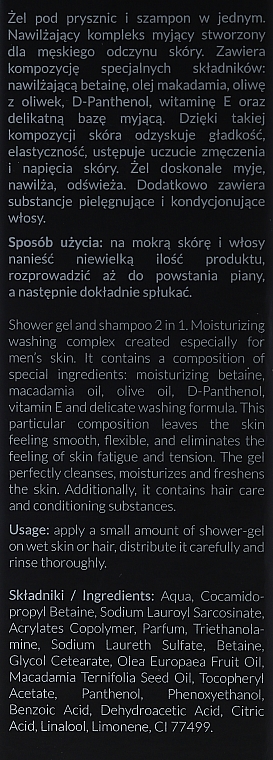Szampon i żel pod prysznic dla mężczyzn - Scandia Cosmetics — Zdjęcie N2