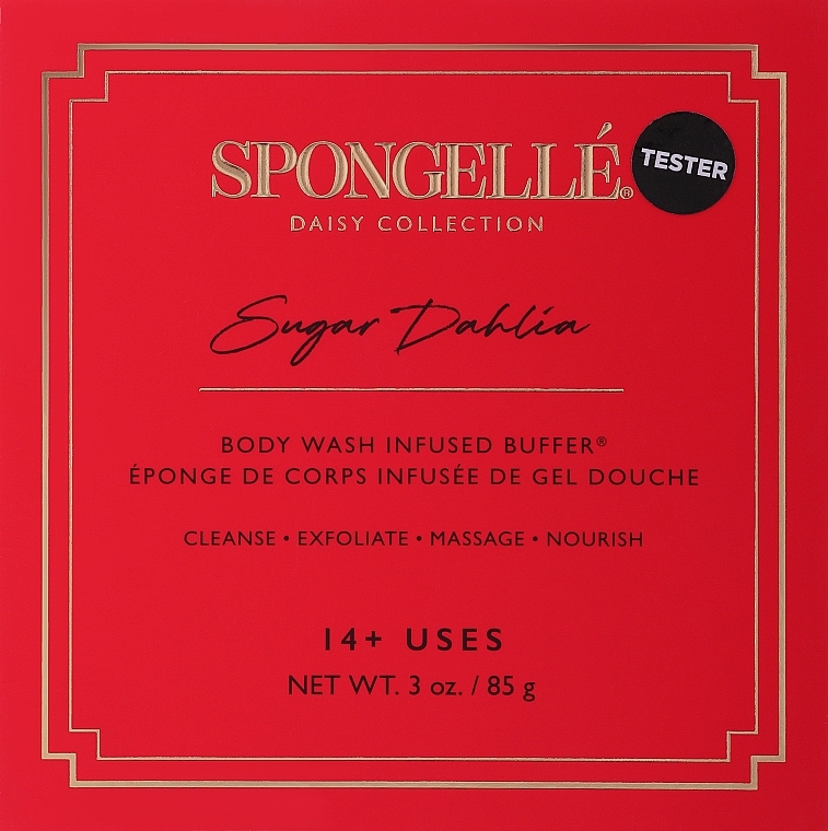 PREZENT! Piankowa gąbka do stóp wielokrotnego użytku - Spongelle Sugar Dahlia Pedi-Buffer With Built-In Cleanser — Zdjęcie N1