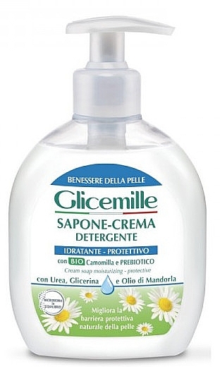 Ochronne kremowe mydło w płynie z rumiankiem i probiotykiem - Mirato Glicemille Cream Soap — Zdjęcie N1