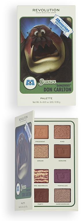 Paleta cieni do powiek - Makeup Revolution X Monsters University Card Palette Don Carlton Scare — Zdjęcie N5