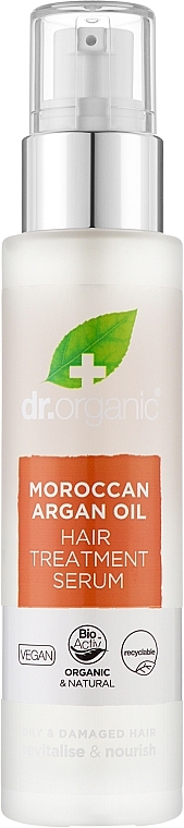 Serum do włosów z olejem arganowym - Dr Organic Bioactive Haircare Moroccan Argan Oil Hair Treatment Serum