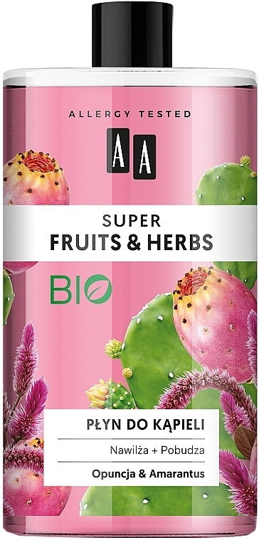 Płyn do kąpieli Opuncja i amarantus - AA Super Fruits & Herbs Bath Foam