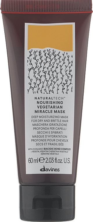 Odżywcza maska do włosów Wegetariański cud - Davines NT Nourishing Vegetarian Miracle Mask