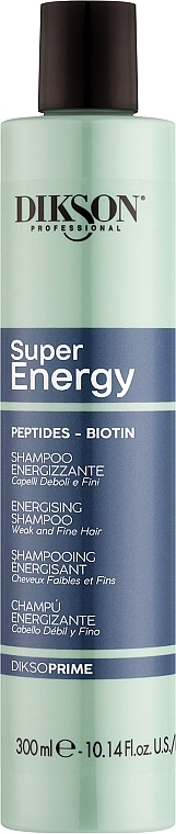 Energizujący szampon stymulujący wzrost włosów z peptydami i biotyną - Dikson Prime Super Energy Shampoo Intencive Energising — Zdjęcie N1