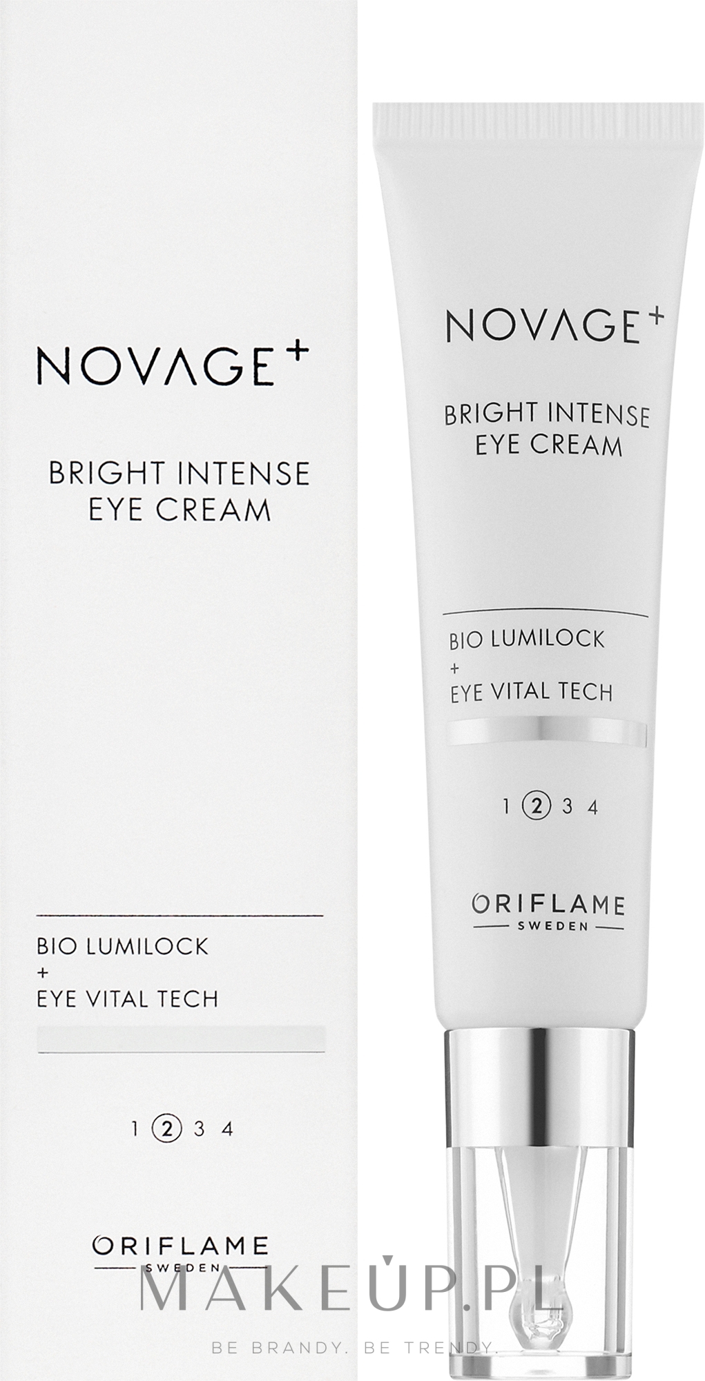 Krem do skóry wokół oczu przeciw przebarwieniom - Oriflame Novage+ Bright Intense Eye Cream — Zdjęcie 15 ml