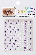 Kup Naklejki na paznokcie, fioletowe - Lolita Accessories 3D Nail Art Stickers