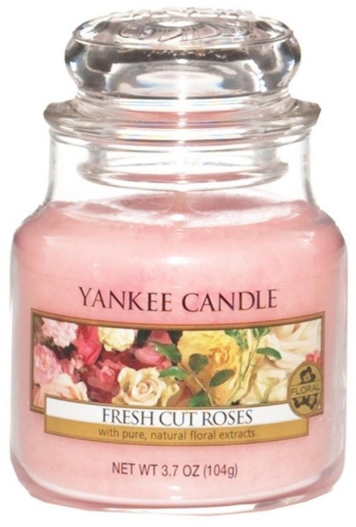 Świeca zapachowa w słoiku - Yankee Candle Fresh Cut Roses — Zdjęcie N1