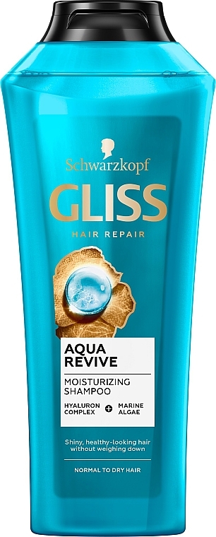 Nawilżający szampon do włosów normalnych i suchych - Gliss Aqua Revive Moisturizing Shampoo