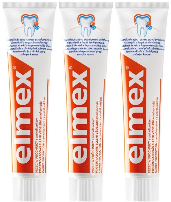 Zestaw - Elmex Toothpaste Caries Protection (toothpaste/3x75ml)