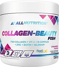 Kolagen rybi o smaku truskawkowym - Allnutrition Collagen-Beauty Fish Suplement Diety  — Zdjęcie N1