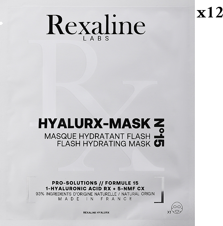 Nawilżająca maska do twarzy - Rexaline Hyalurx-Mask N15 Flash Hydrating Mask — Zdjęcie N1