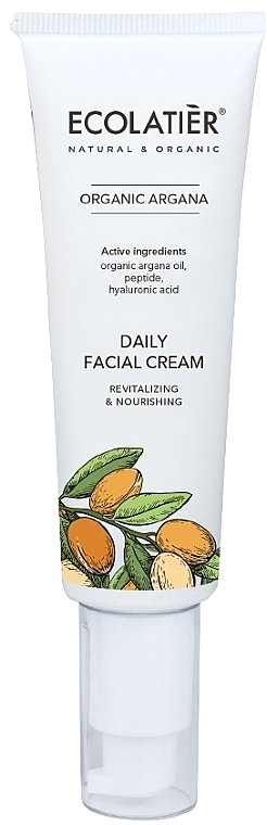 Krem na dzień do twarzy Odbudowa i odżywienie - Ecolatier Organic Argana Daily Facial Cream  — Zdjęcie N1