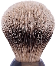 Pędzel do golenia, rozmiar 12 - Plisson Horn & High Mountain White Shaving Brush — Zdjęcie N2