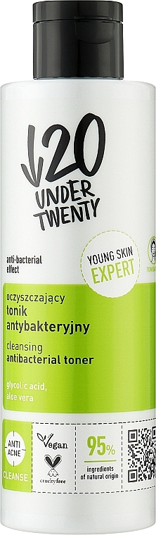 Oczyszczający tonik antybakteryjny - Under Twenty Anti! Acne Cleansing Antibacterial Toner — Zdjęcie N1