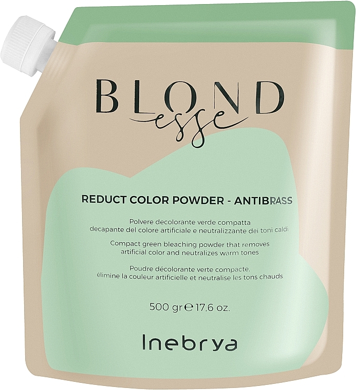 Rozjaśniacz w pudrze neutralizujący ciepłe odcienie blondu - Inebrya Blondesse Reduct Color Powder Antibrass — Zdjęcie N1