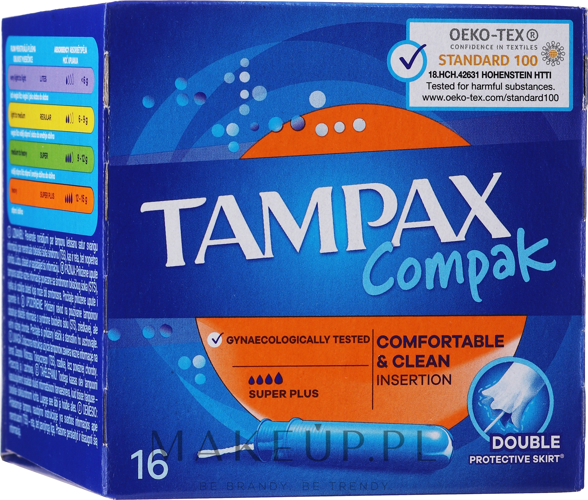 Tampony z aplikatorem, 16 szt. - Tampax Compak Super Plus — Zdjęcie 16 szt.