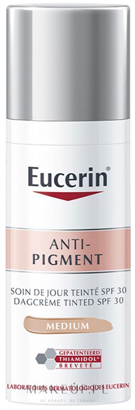 Krem tonujący - Eucerin Anti-Pigment Tinted Day Care SPF30 — Zdjęcie Medium