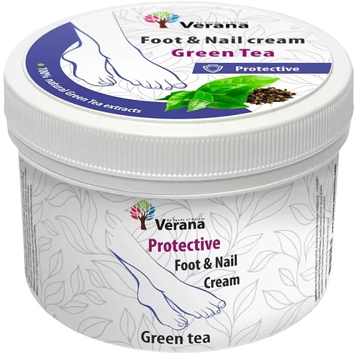Krem ochronny do stóp i paznokci Zielona herbata - Verana Protective Foot & Nail Cream Green Tea — Zdjęcie N1