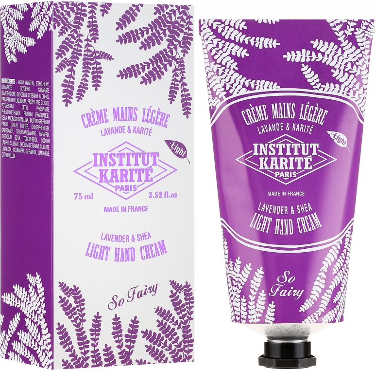 Lekki krem do rąk Lawenda - Institut Karité So Fairy Light Hand Cream Lavender — Zdjęcie N4