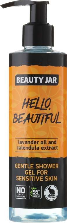 Delikatny żel pod prysznic do skóry wrażliwej z lawendą i nagietkiem - Beauty Jar Hello, Beautiful Gentle Shower Gel — Zdjęcie N3
