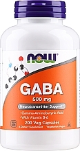 Aminokwas GABA z witaminą B6, 500 mg - Now Foods GABA with Vitamin B6 500 mg — Zdjęcie N1