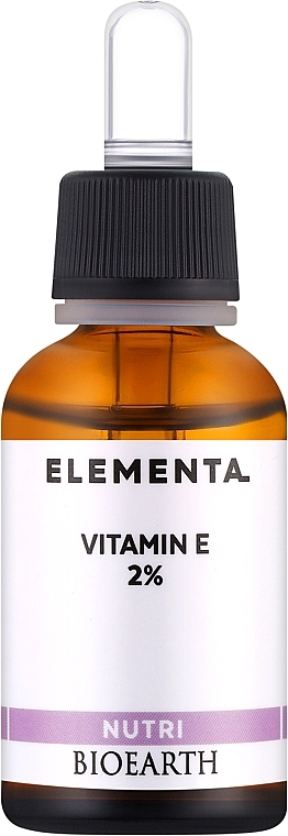 Serum do twarzy z witaminą E 2% - Bioearth Elementa Nutri Vitamin E 2% — Zdjęcie N1