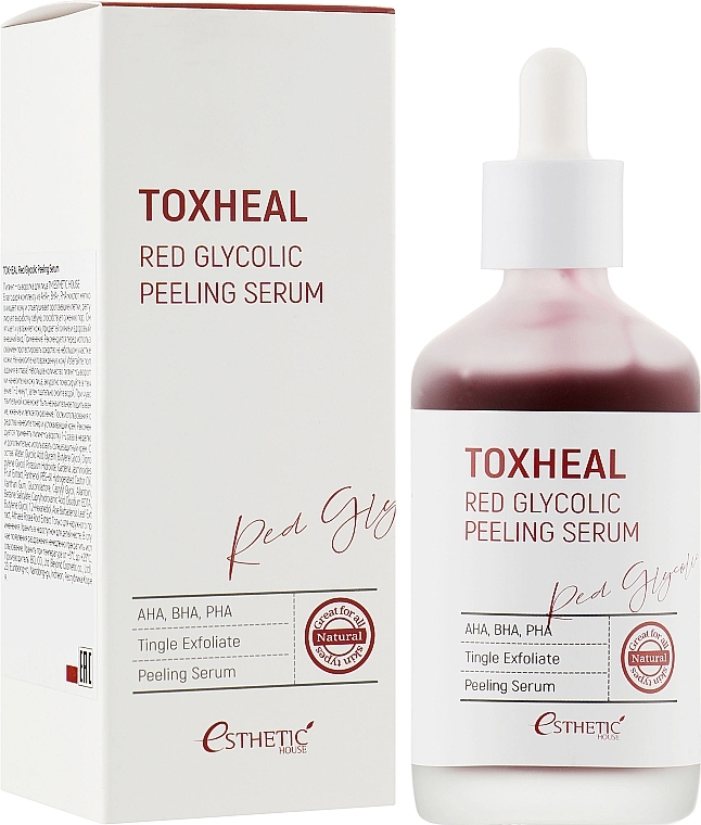 Złuszczające serum do twarzy- Esthetic House Toxheal Red Glycolic Peeling Serum — Zdjęcie N2