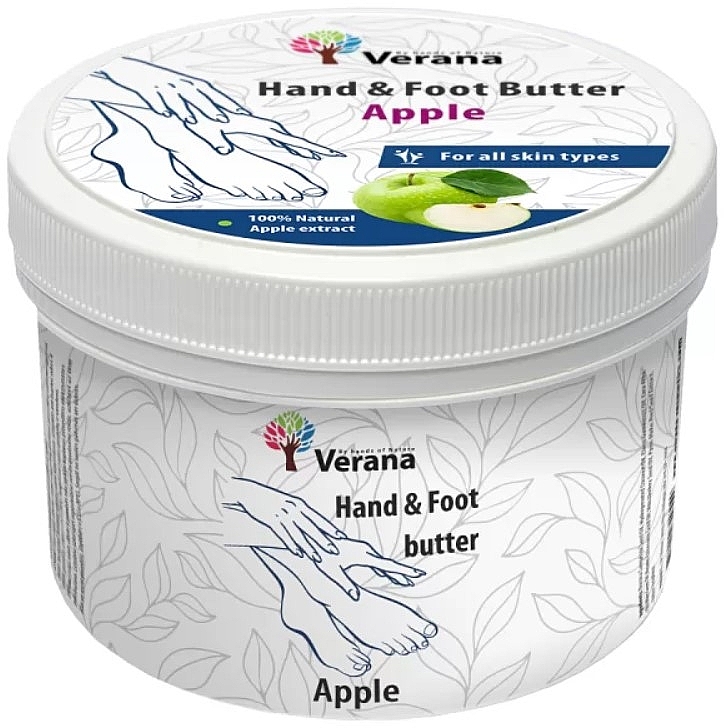 Masło do dłoni i stóp Jabłko - Verana Hand & Foot Butter Apple — Zdjęcie N1