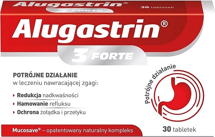 Suplement diety Alugastrin - Urgo Alugastrin 3 Forte — Zdjęcie N1