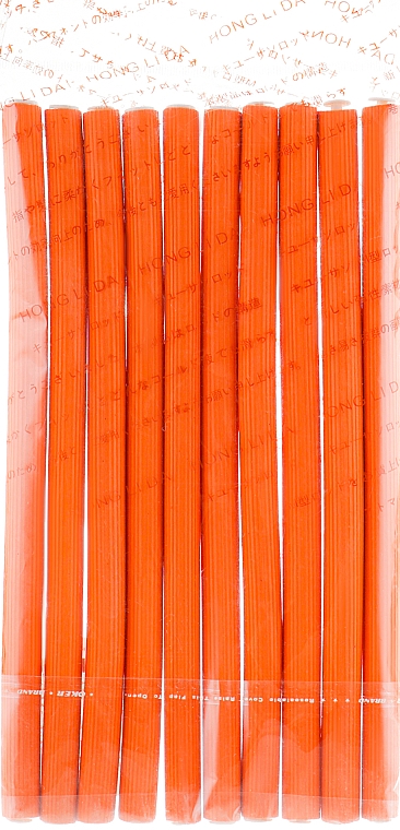 Wałki elastyczne 1,2 x 20 cm, jasnopomarańczowe - Baihe Hair — Zdjęcie N1