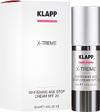 Kup Rozjaśniający krem przeciwstarzeniowy do twarzy SPF 25 - Klapp X-Treme Whitening Age Stop Cream