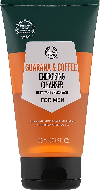 Energetyzujący żel do mycia twarzy dla mężczyzn Guarana i kawa - The Body Shop Guarana & Coffee Energising Cleanser For Men