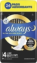 Podpaski higieniczne, rozmiar 4, 24 sztuk - Always Ultra Secure Night — Zdjęcie N2