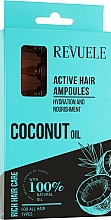 Ampułki do włosów z olejem kokosowym - Revuele Coconut Oil Active Hair Ampoules  — Zdjęcie N1