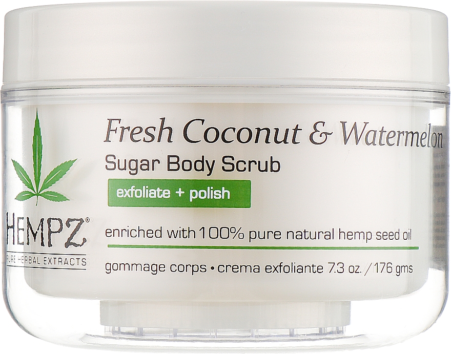 Kokosowo-arbuzowy peeling do ciała - Hempz Herbal Sugar Body Scrub Fresh Coconut Watermelon — Zdjęcie N1